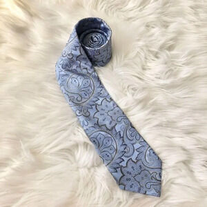 Saks 5th Avenue Blue Silk Paisley Tie